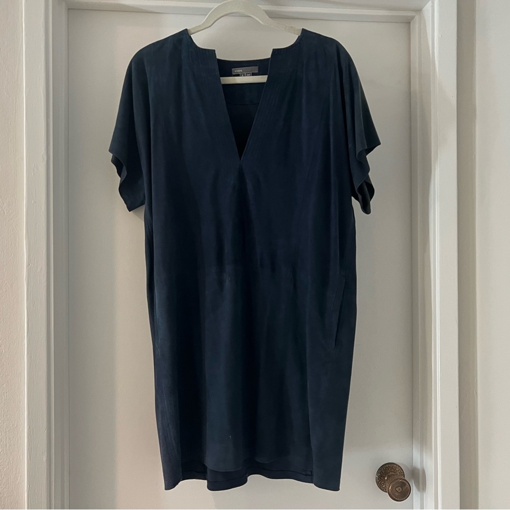 Vince Suede (100% Leather) Shift Dress, Size S
